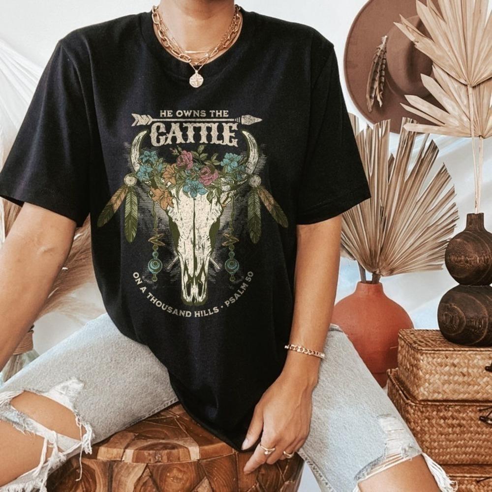 Christian Western Jesus Faith Based Country Style T-Shirt